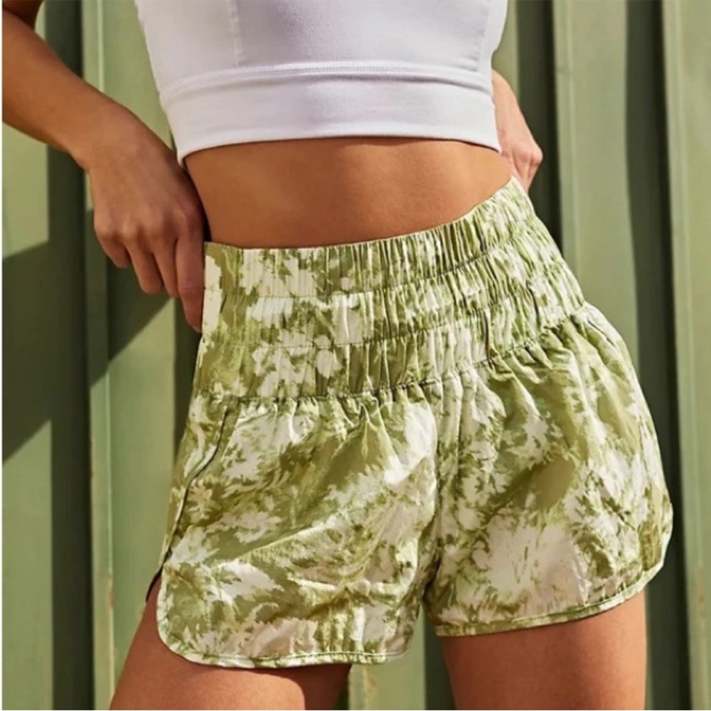 Free People FP Movement The Way Home Shorts in Green Combo